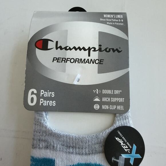 New CHAMPION (12 Pairs) Performance Liner Socks Women's Size 5-9 Striped - Picture 3 of 5